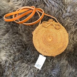 Straw boho bag, size small